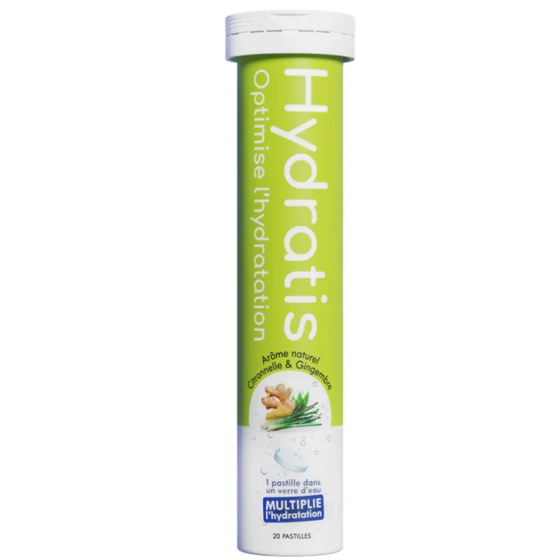 Hydratis Citronnelle Gingembre 20 Pastilles Effervescentes