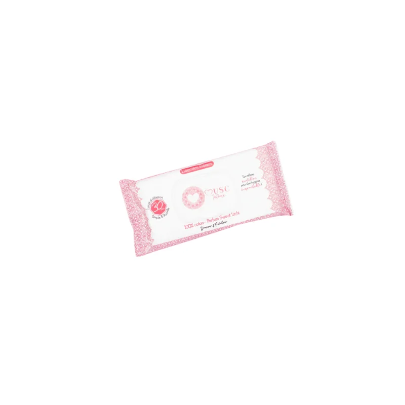Musc intime lingette intime litchi x30