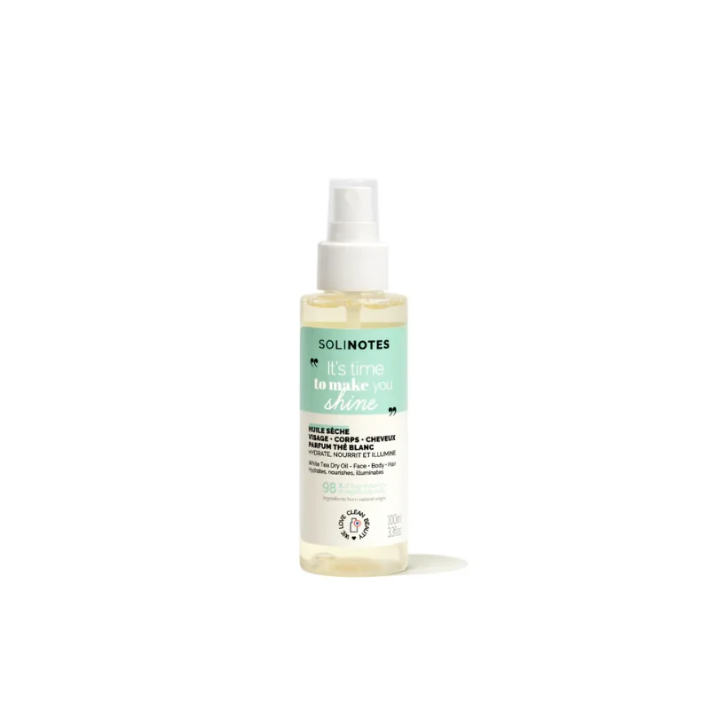 Solinotes Huile Sèche Thé Blanc - Corps, Visage & Cheveux 100ml