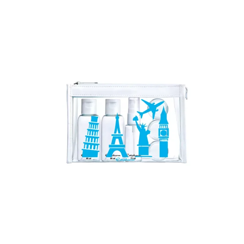 ESTIPHARM Trousse bleue flacons de voyage 5 contenants