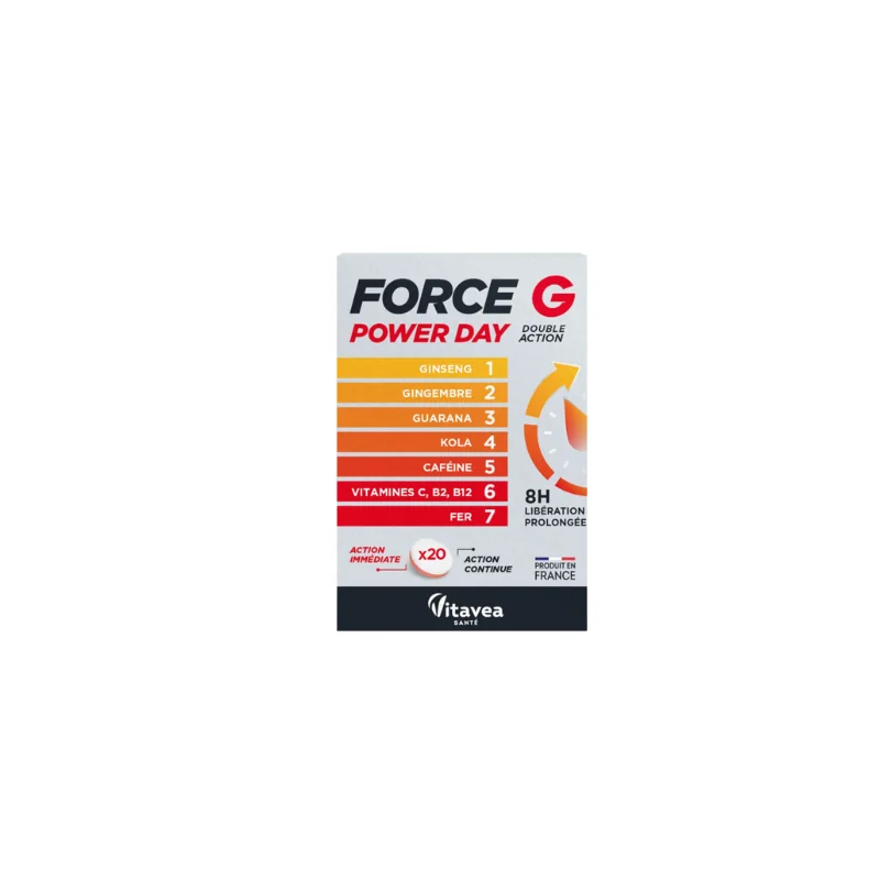 VITAVEA Force g power day double action 20 comprimés