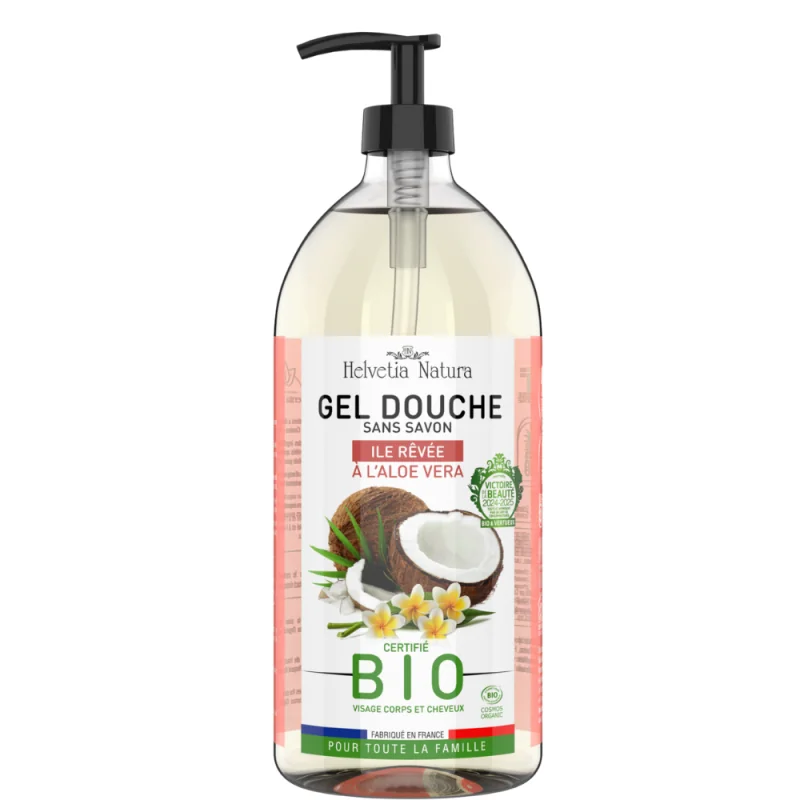 Helvetia Natura Gel douche Aloe Vera Ile Rêvée BIO - 1L