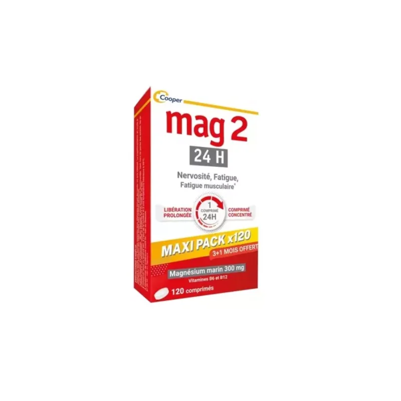 Mag 2 24H Formule Renforcée 120 Comprimés