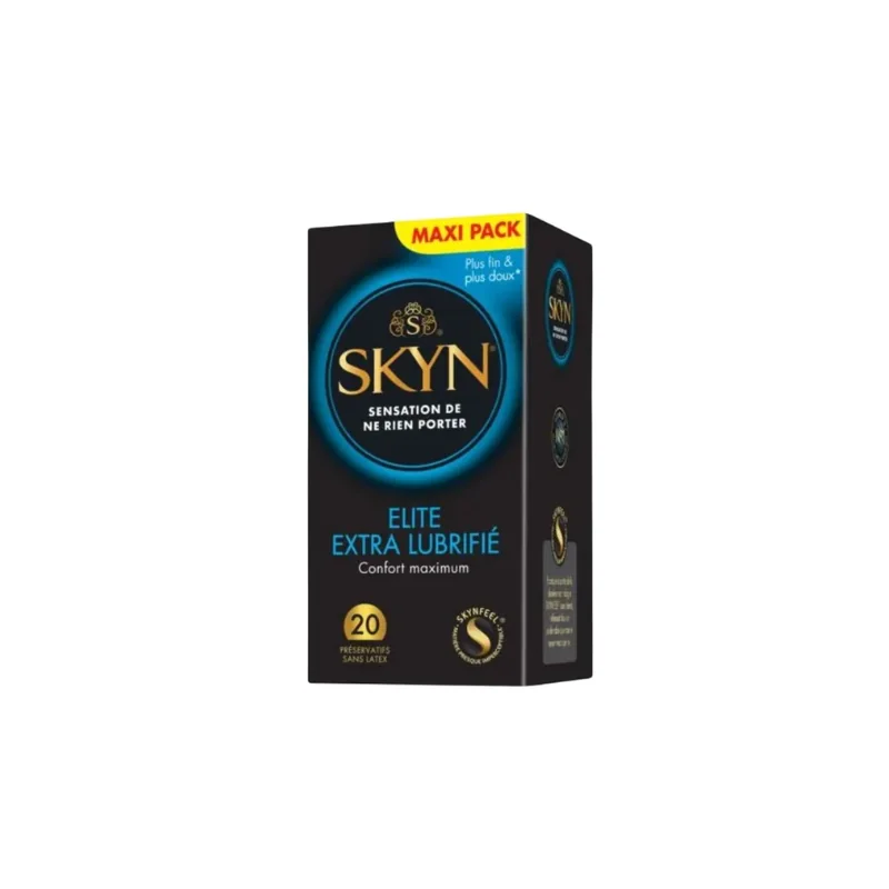 MANIX SKYN - ELITE - Préservatifs Extra-Lubrifiés, 20 Unités