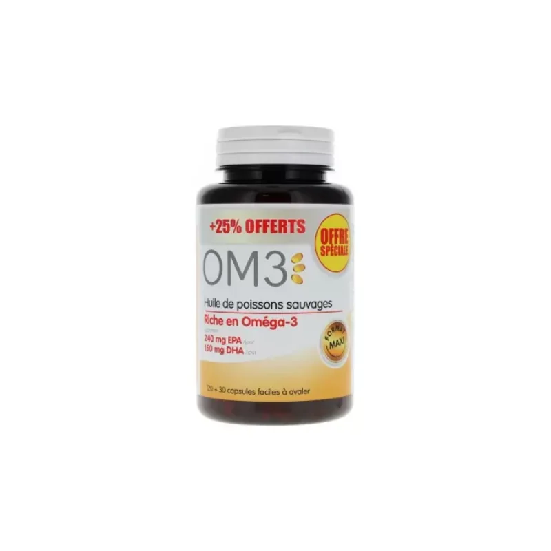 OM3 Huile de Poissons Sauvages 120 Capsules