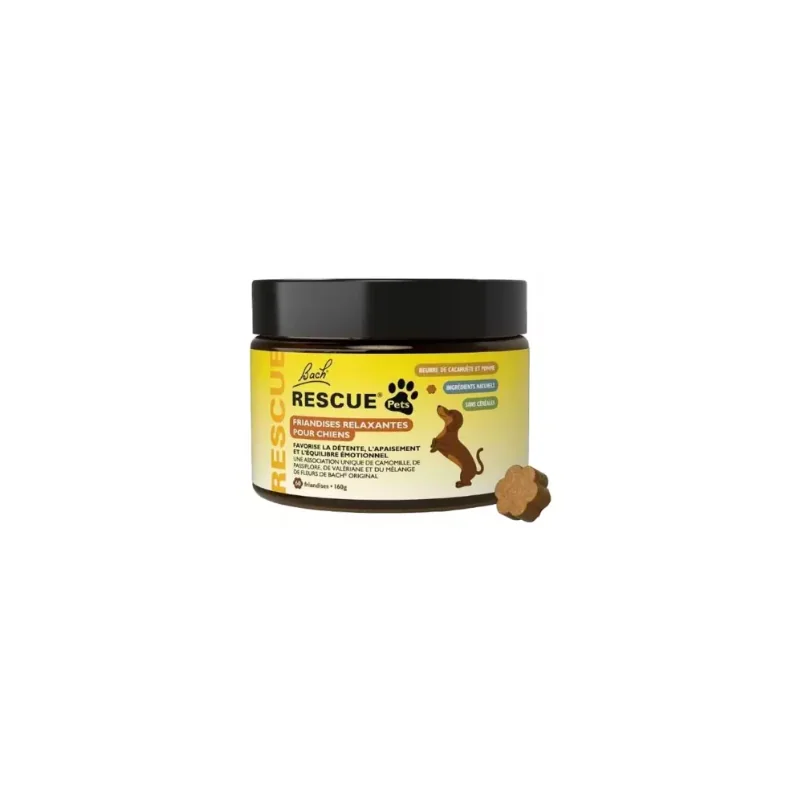 Rescue Bach Pets Friandises Relaxantes pour Chiens 60 Friandises