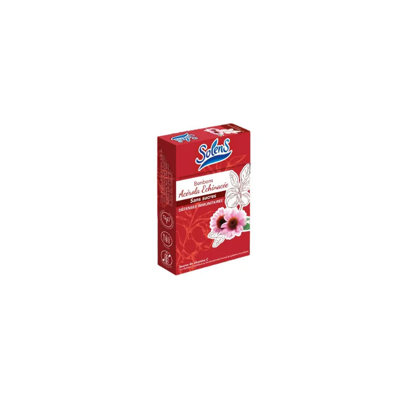 SOLENS Bonbons Acerola-Echinacea Sans Sucres, 50g