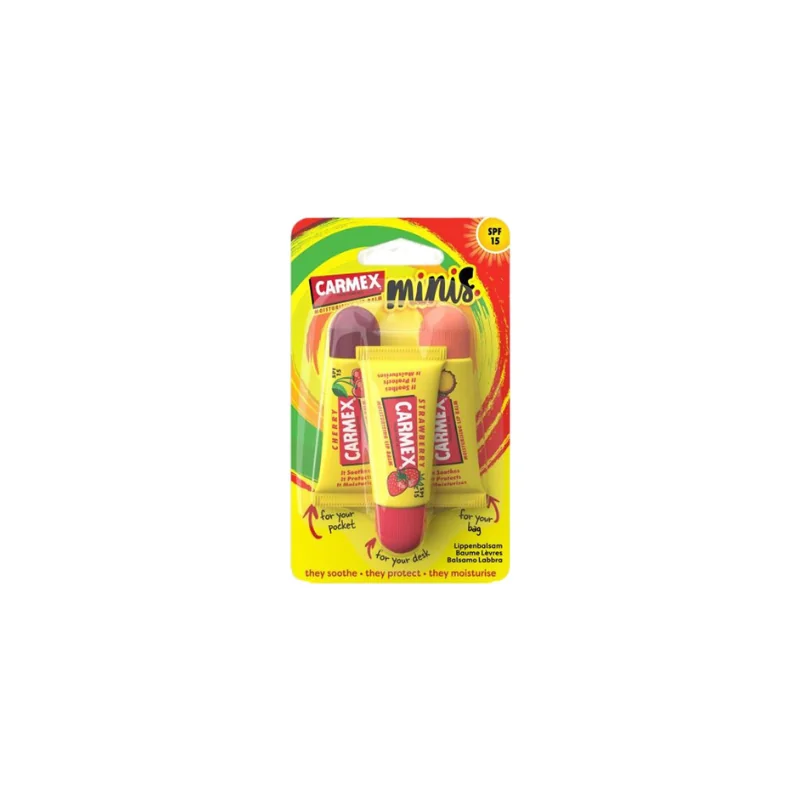 Carmex minis baume à lèvres lot de 3 tubes