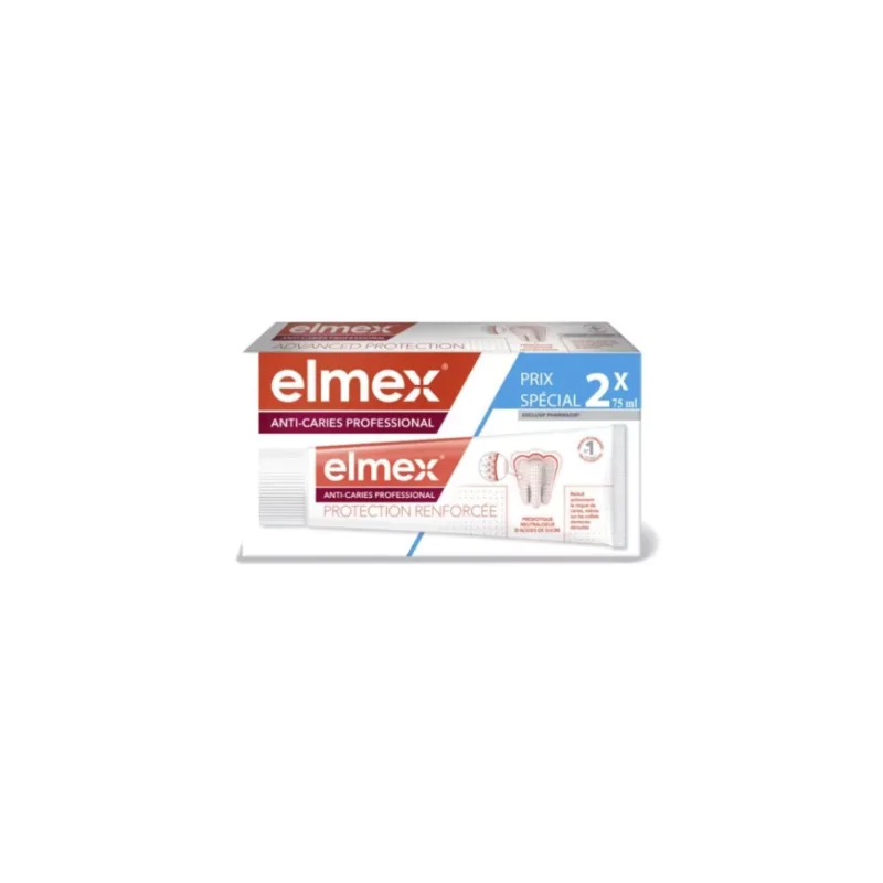 Elmex Dentifrice Anti-caries protection renforcée 2x75 ml