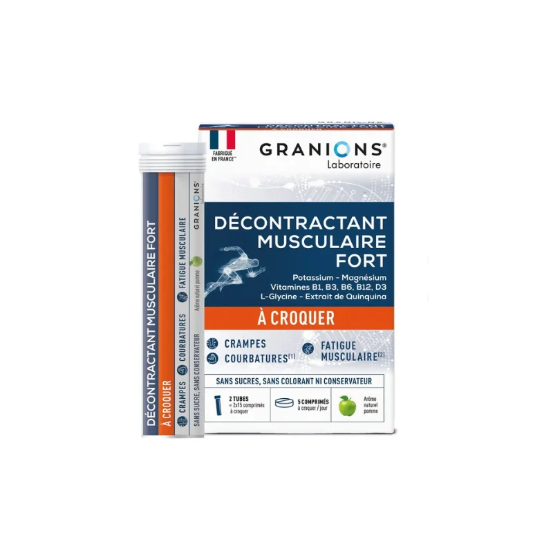 Granions Décontractant musculaire fort 2x15 comprimés à croquer