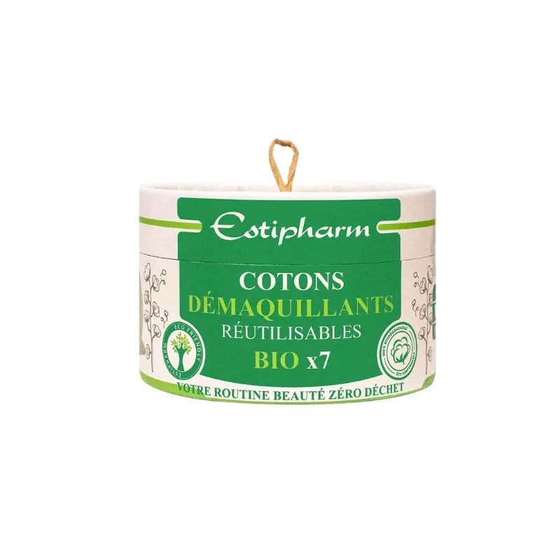 Estipharm Cotons démaquillants réutilisables Bio x7