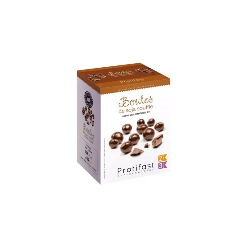 Protifast Boules de soja soufflé chocolat - 5 sachets de 35g