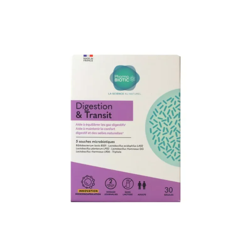 Pharmabiotic Digestion et transit 30 gélules