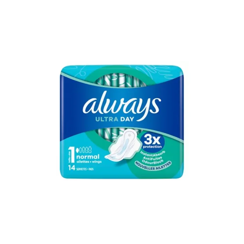 Always Ultra Day 14 Serviettes Hygiéniques Taille 1