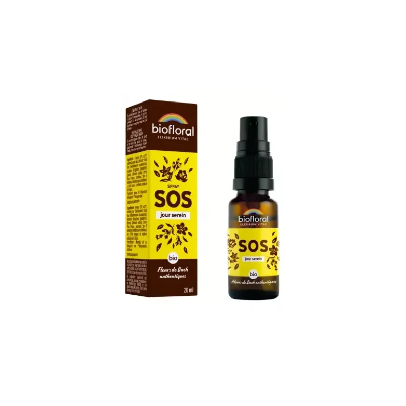 Biofloral Fleurs de Bach Spray SOS Jour Serein Bio 20 ml