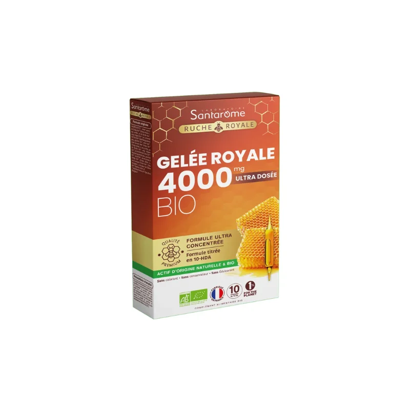 Santarome Gelée Royale 4000 MG Bio 10 ampoules