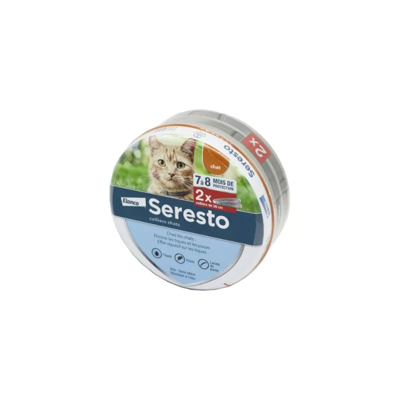 SERESTO Chats - Bte/2 - Collier Antiparasitaire 38cm