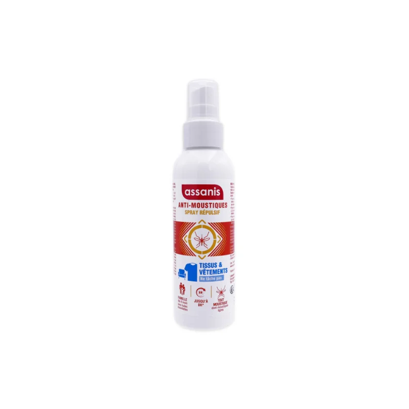 Assanis anti-moustiques spray et tissus vêtement 125ML