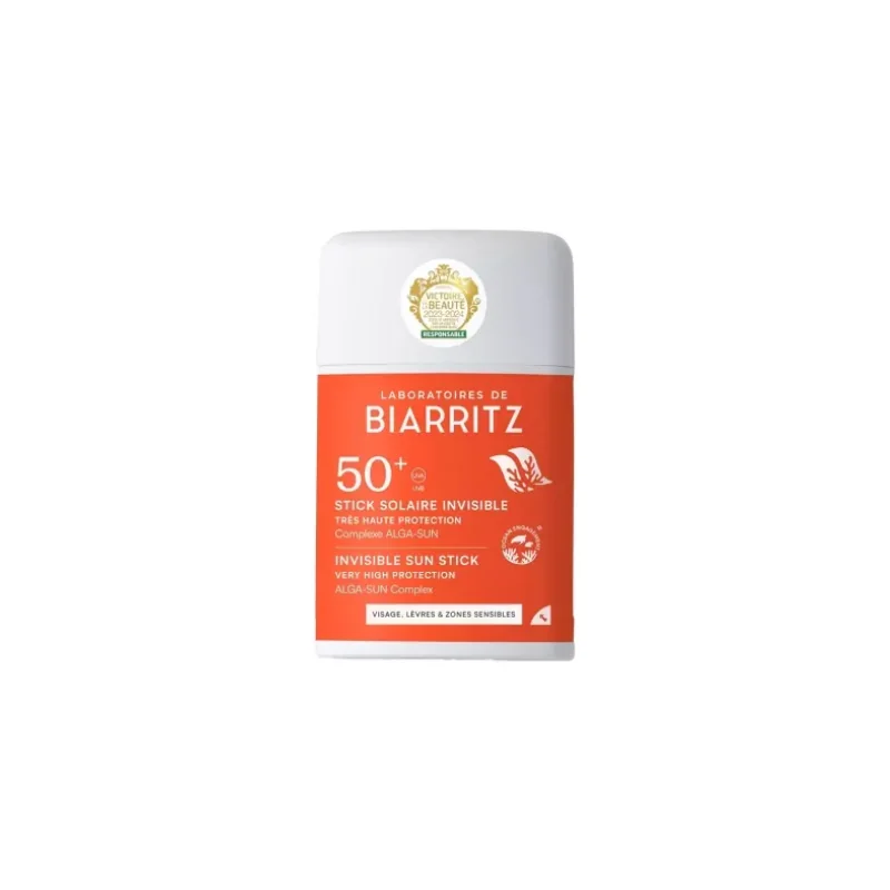 Laboratoires de Biarritz Stick Solaire Invisible SPF50+ Bio 10 g