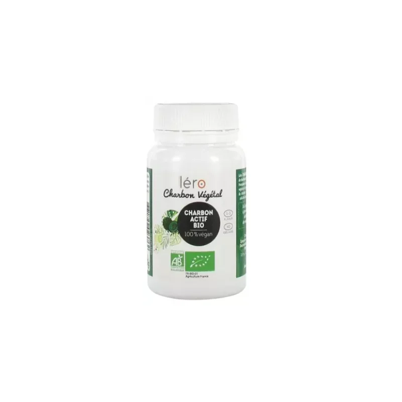 Léro Charbon Végétal Actif Bio 45 Gélules