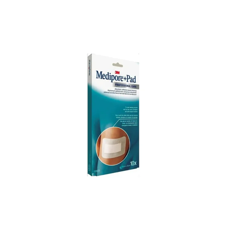 3M Medipore + Pad - 10 cm x 20 cm - Boîte de 10