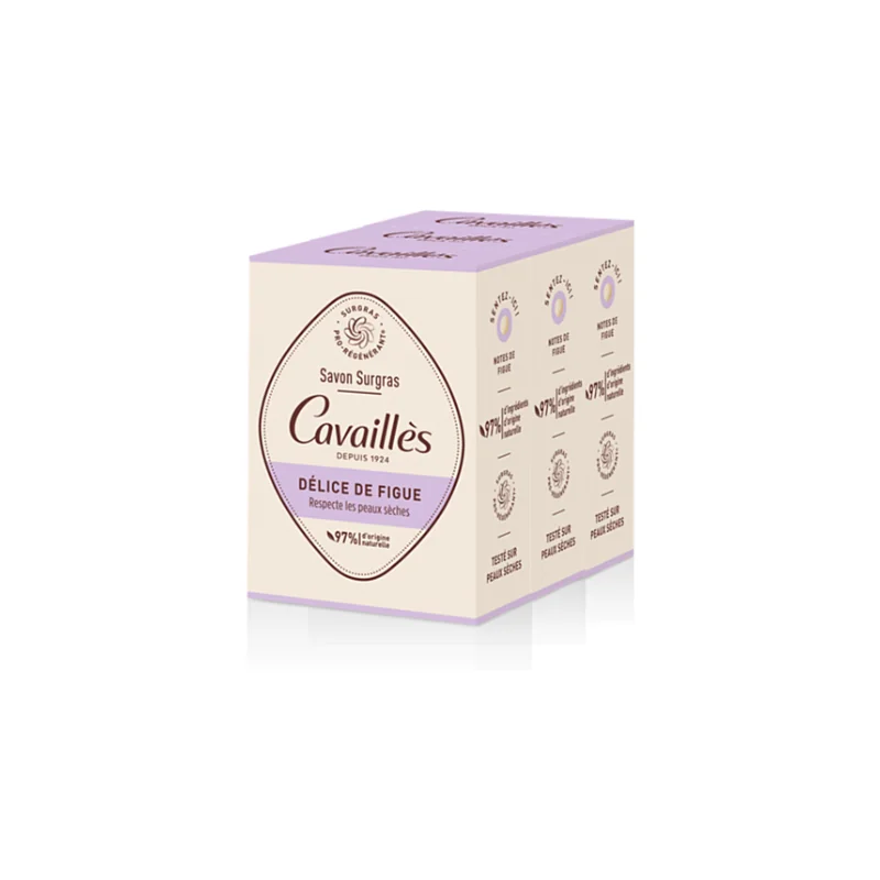 Cavaillès Savon Surgras Délice de Figue 3 x 200g