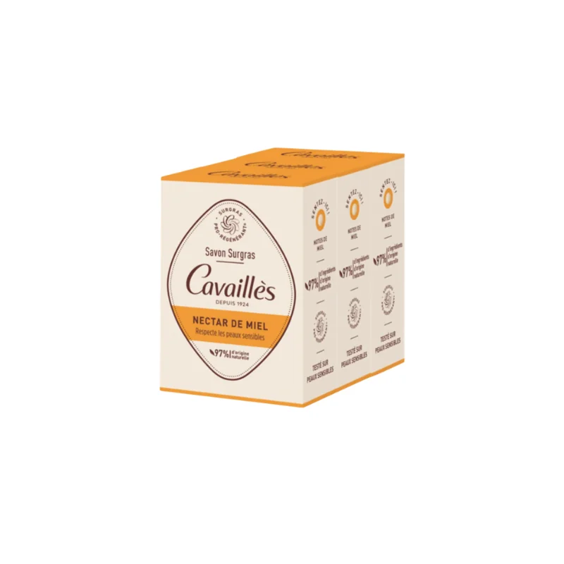 Rogé Cavailles  Savon Solide Nectar de Miel, lot 3x200g