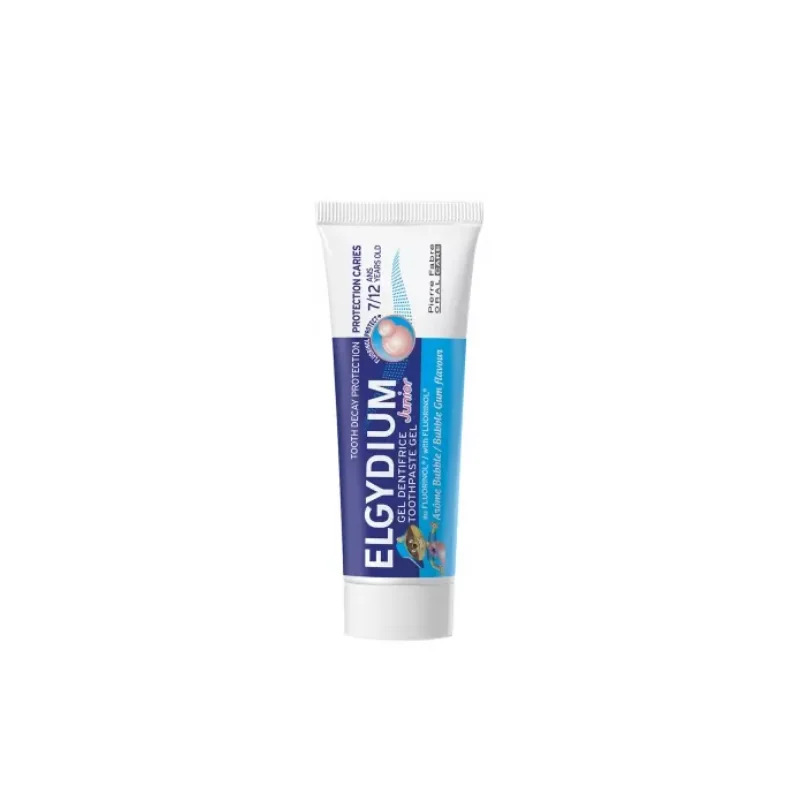 Elgydium Gel Dentifrice Junior Protection Caries 7/12 Ans Bubble 50 ml
