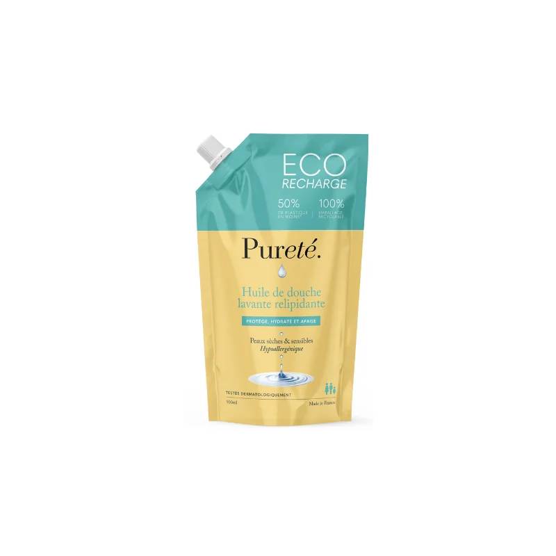 Pureté Éco-Recharge Huile De Douche Lavante Relipidante – 900ml
