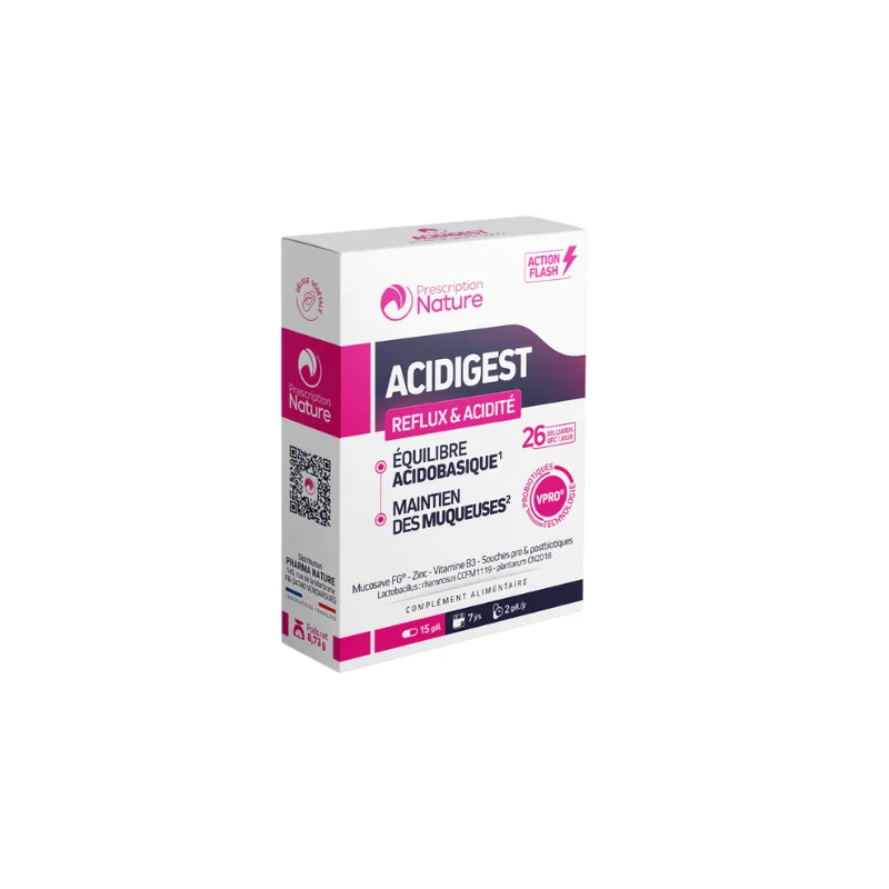 Prescription Nature  Acidigest 15 gélules