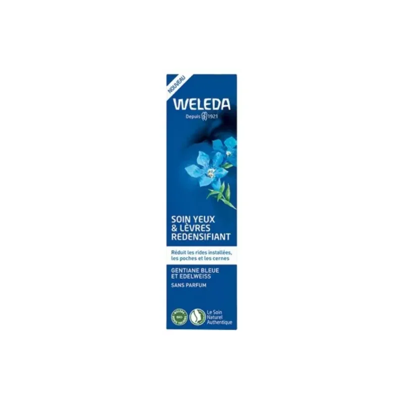 Weleda Soin Yeux & Lèvres Redensifiant Gentiane Bleue et Edelweiss 10 ml