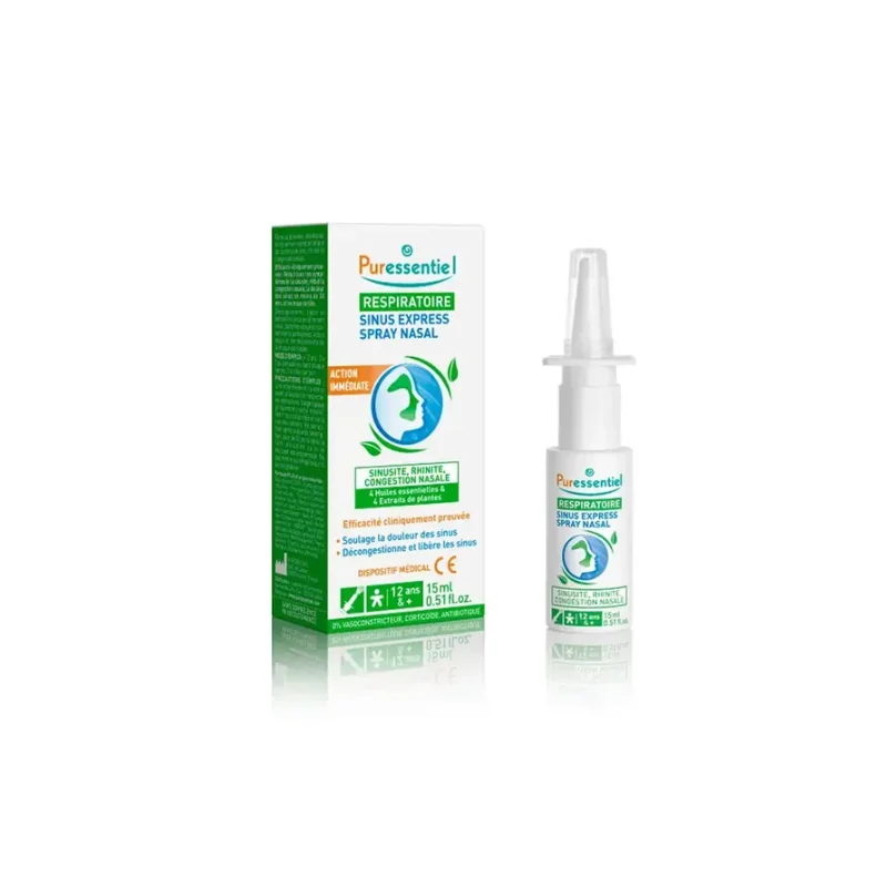 Puressentiel Respiratoire Spray Nasal Sinus Express 15ml