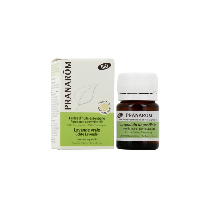 Pranarom Perles d'Huile Essentielle Lavande Vraie Bio 60 perles