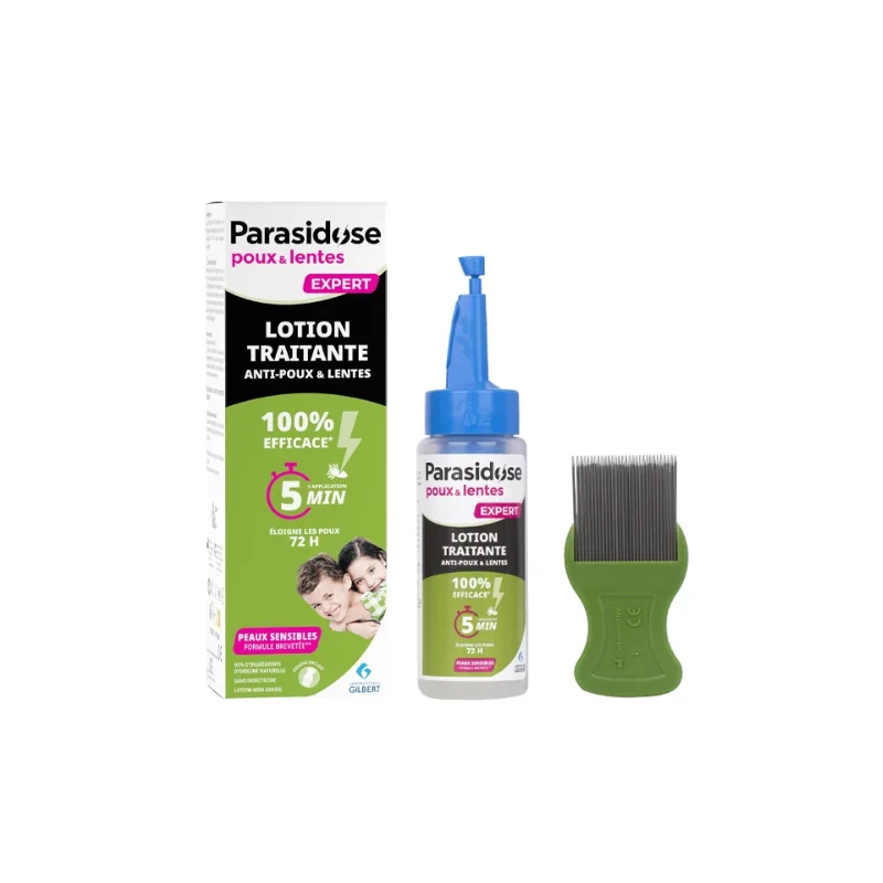 Parasidose lotion 2 en 1 poux et lentes