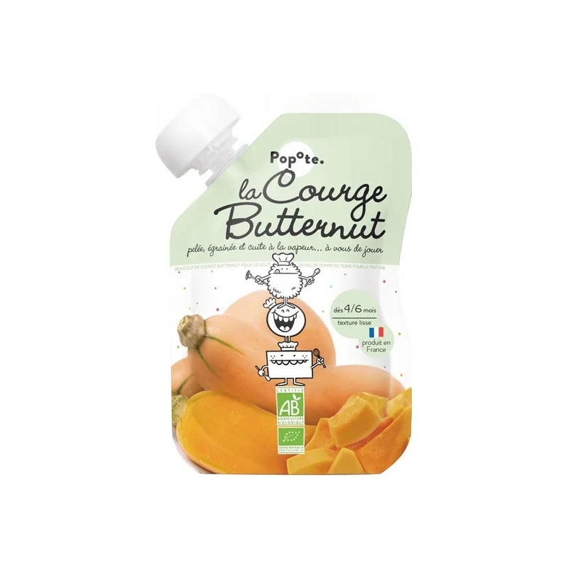 Popote La Courge Butternut dès 4 - 6 mois bio 120gr