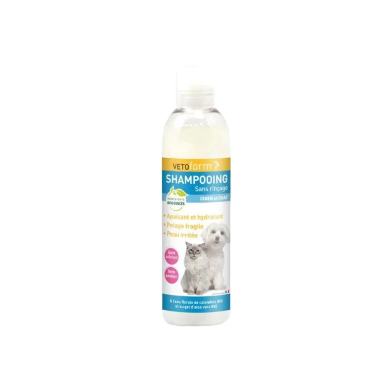 Vetoform Shampooing sans rinçage chien et chat 200ml