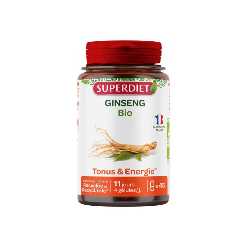 Superdiet Ginseng bio 45 gélules