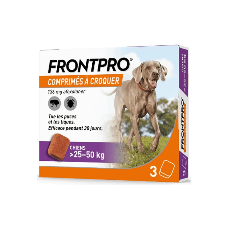 Frontpro anti-puces et tiques pour chien 25-50 kg