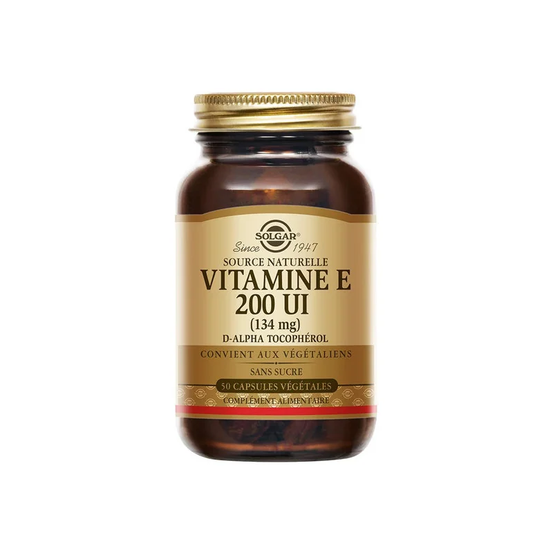 Solgar Vitamine E 200 UI 50 capsules végétales