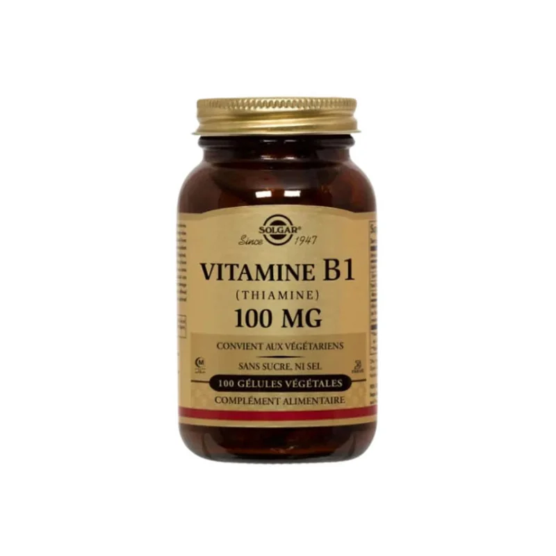 Solgar Thiamine Vitamine B1 - 100mg - 100 gélules