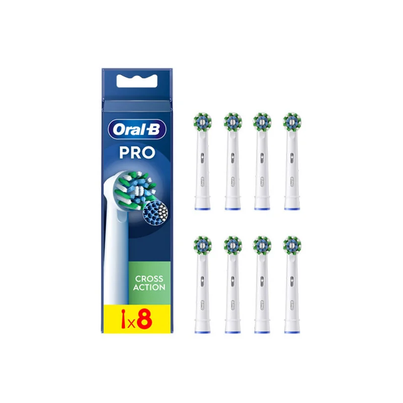 Oral-B Brossettes Cross action blanches pack de 8 unités