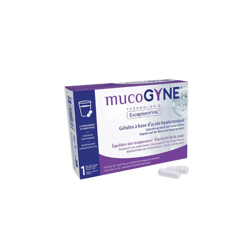 Mucogyne Acide hyaluronique pour voie orale 28 gélules