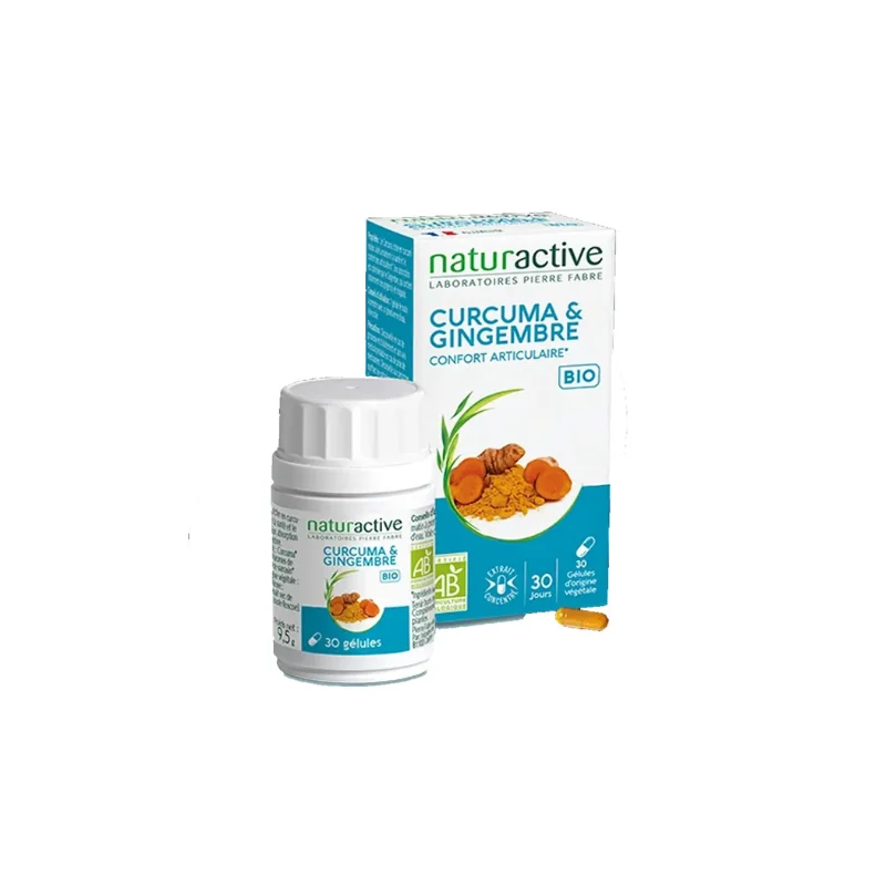 Naturactive Curcuma et gingembre Bio Confort articulaire 30 gélules