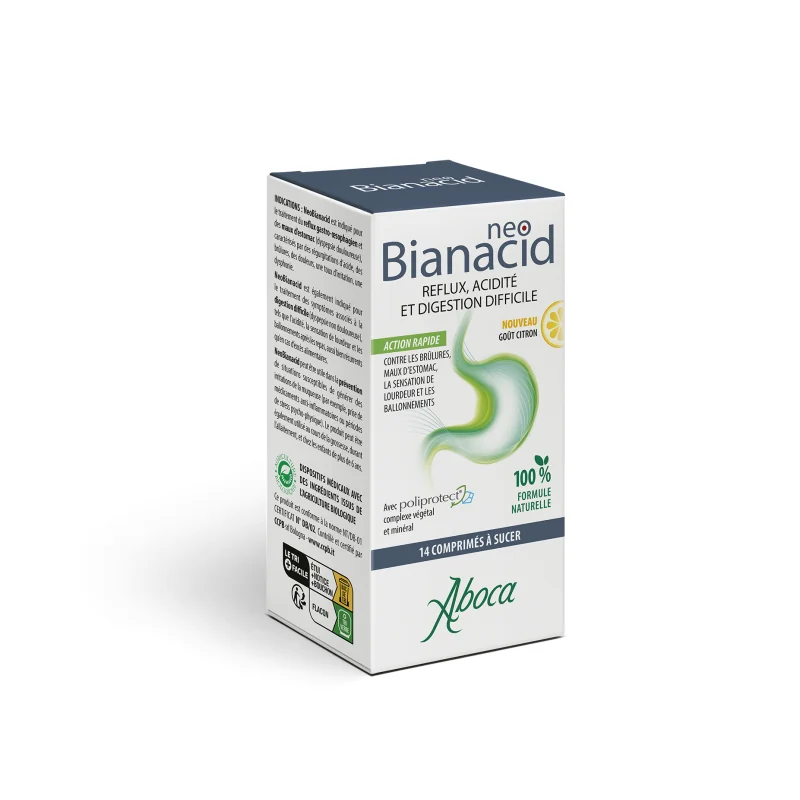 Aboca NeoBianacid reflux, acidité et digestion difficile - 14 comprimés