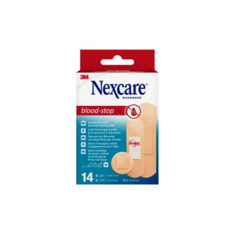 Pansements hémostatiques Nexcare™ Blood-Stop, assortiment, 14/paquet