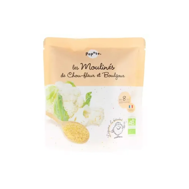 Popote Les Moulinés Chou-Fleur et Boulgour Dès 8 Mois Bio 180 g