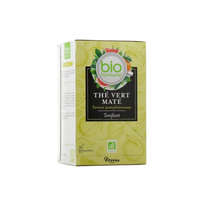 Nutrisanté Thé Vert Maté Tonifiant Bio