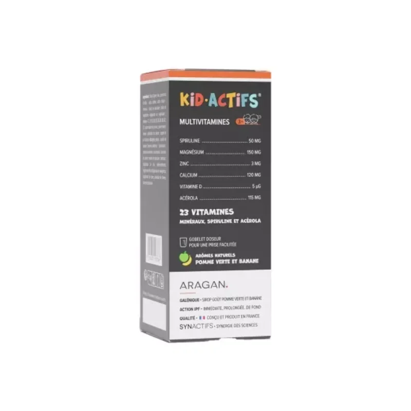 Aragan Synactifs KidActifs Sirop Multivitamines 125 ml