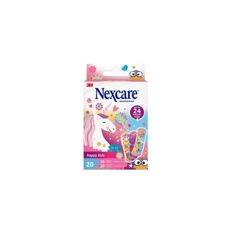 3M Nexcare Happy Kids Rose 20 Pansements