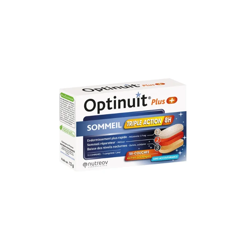 Nutreov Optinuit Sommeil Plus Triple Action 15 comprimés